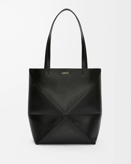 LOEWE Medium Puzzle Fold tote in shiny calfskin