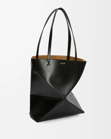 LOEWE Medium Puzzle Fold tote in shiny calfskin