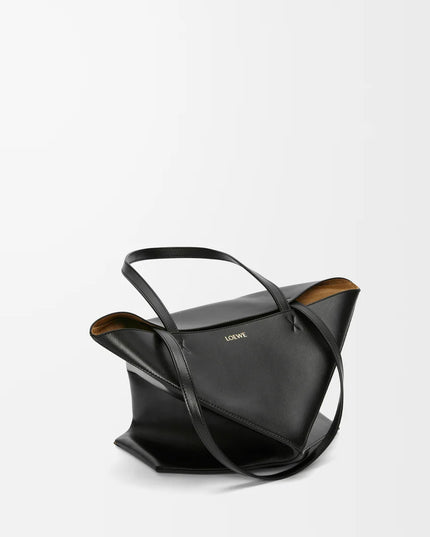 LOEWE Medium Puzzle Fold tote in shiny calfskin