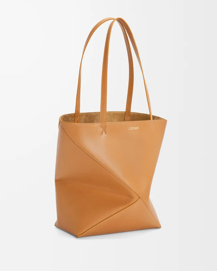 LOEWE Medium Puzzle Fold tote in shiny calfskin
