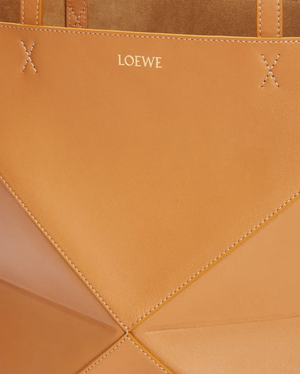 LOEWE Medium Puzzle Fold tote in shiny calfskin