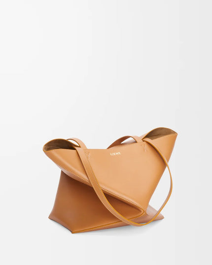 LOEWE Medium Puzzle Fold tote in shiny calfskin