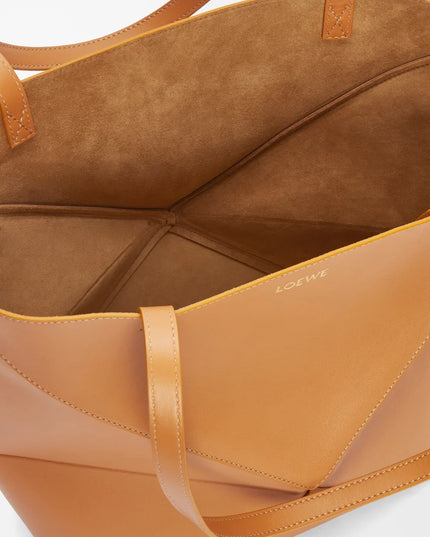 LOEWE Medium Puzzle Fold tote in shiny calfskin
