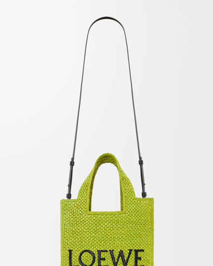 LOEWE Small LOEWE Font tote in raffia