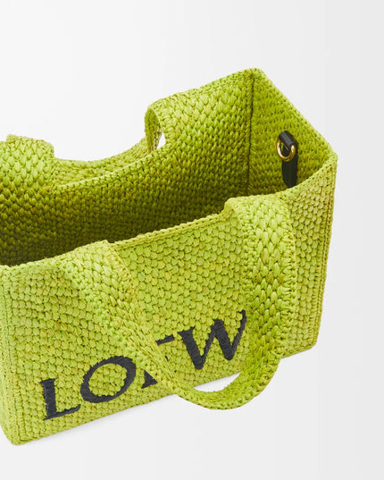 LOEWE Small LOEWE Font tote in raffia
