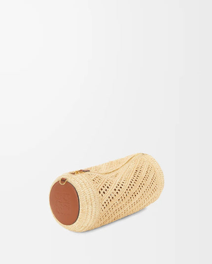 LOEWE Bracelet Pouch in raffia and calfskin