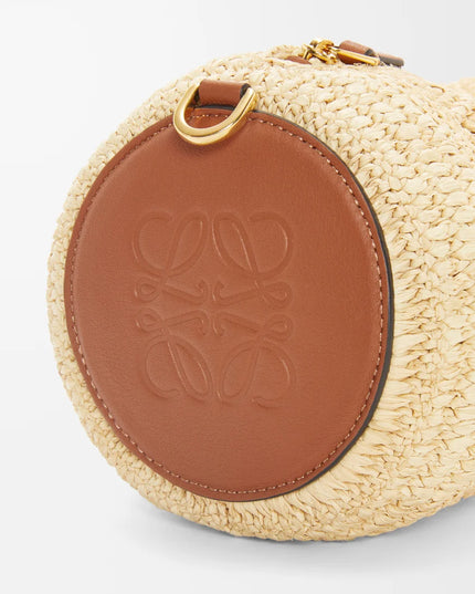 LOEWE Bracelet Pouch in raffia and calfskin