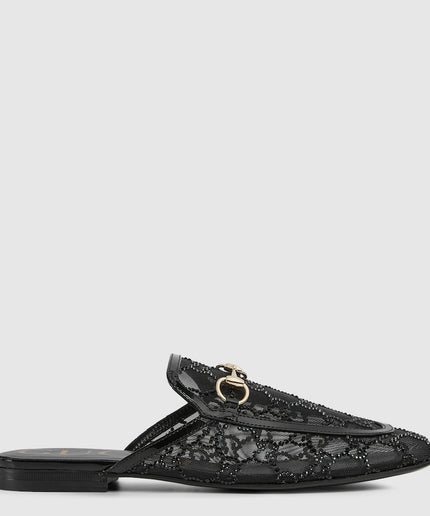 GUCCI WOMEN'S GG CRYSTAL PRINCETOWN SLIPPER