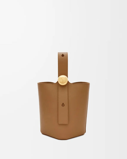 LOEWE Mini Pebble bucket in smooth calfskin