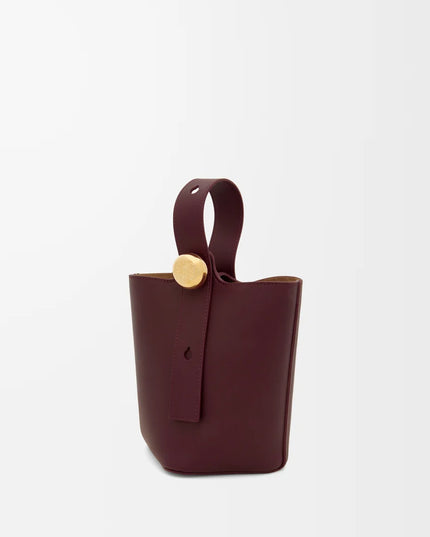 LOEWE Mini Pebble bucket in smooth calfskin