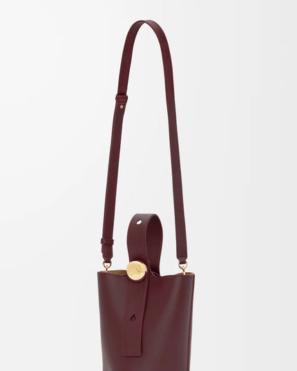 LOEWE Mini Pebble bucket in smooth calfskin