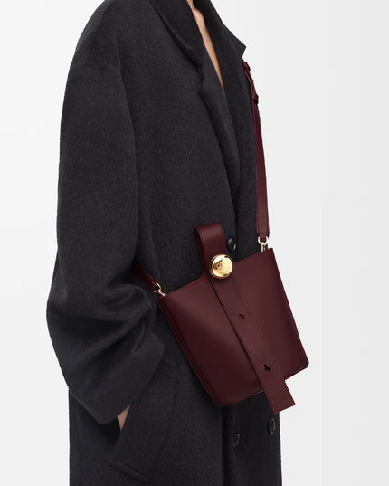 LOEWE Mini Pebble bucket in smooth calfskin