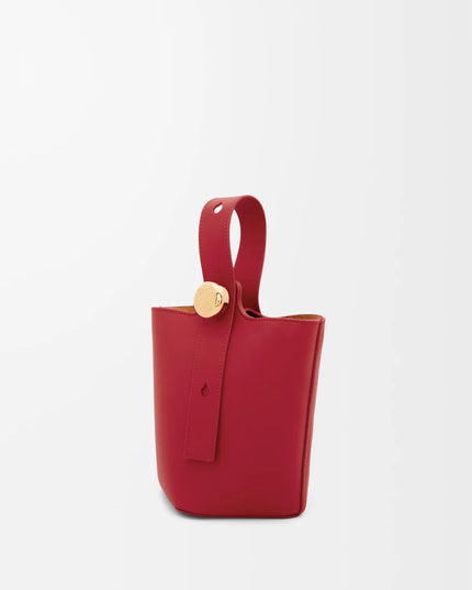 LOEWE Mini Pebble bucket in smooth calfskin