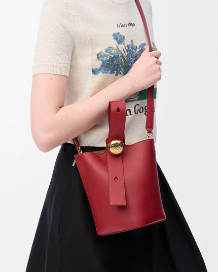 LOEWE Mini Pebble bucket in smooth calfskin