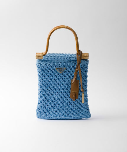 Cotton crochet mini-handbag