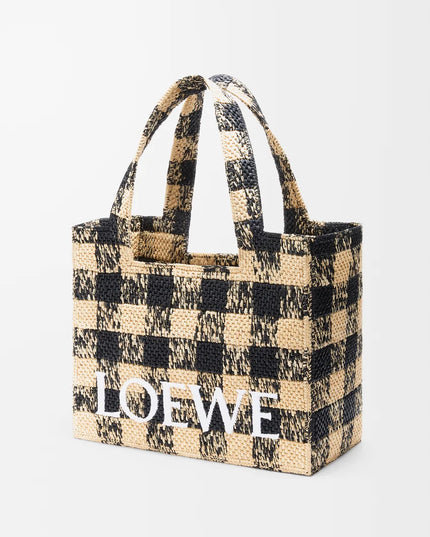 LOEWE Large LOEWE Font tote in raffia