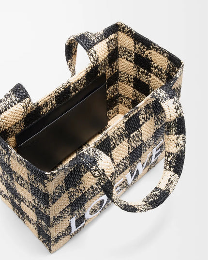 LOEWE Large LOEWE Font tote in raffia