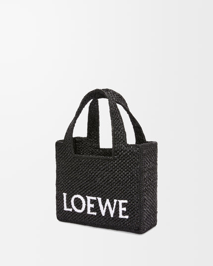 LOEWE Mini LOEWE Font tote in raffia