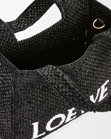 LOEWE Mini LOEWE Font tote in raffia