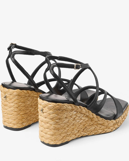 Ayla 85 Black Nappa Leather Wedge
