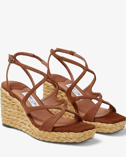 Ayla 85 Tan Suede Wedge