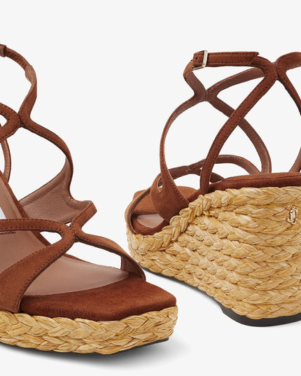 Ayla 85 Tan Suede Wedge