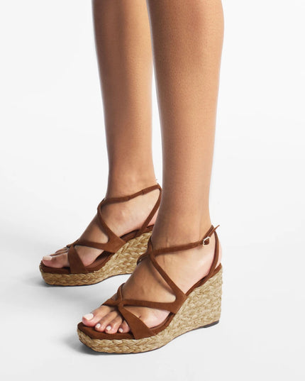 Ayla 85 Tan Suede Wedge