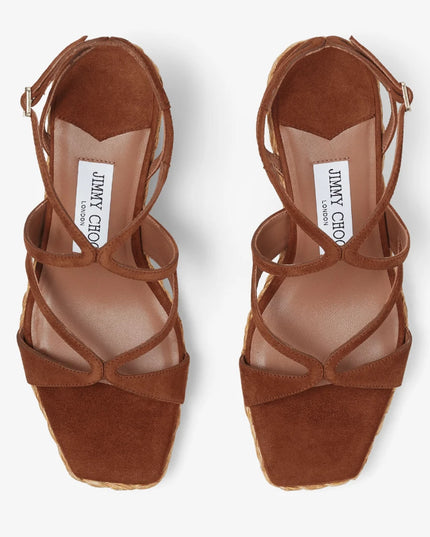 Ayla 85 Tan Suede Wedge