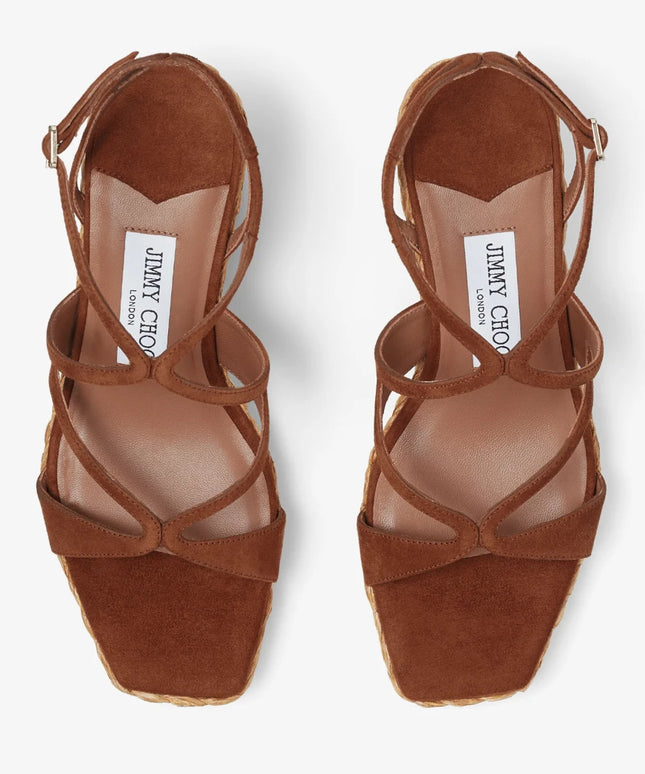 Ayla 85 Tan Suede Wedge