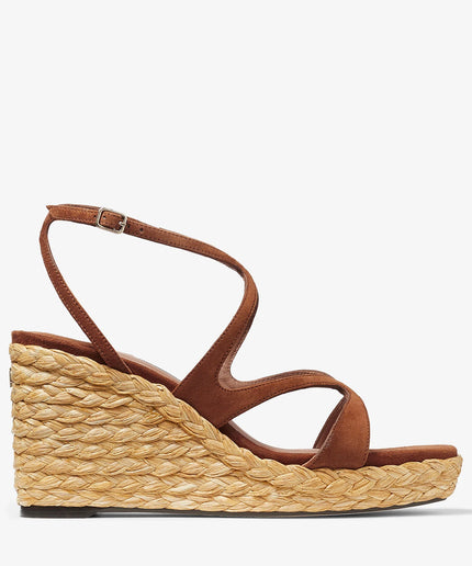 Ayla 85 Tan Suede Wedge