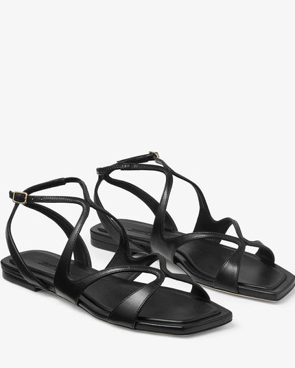 Ayla Flat Black Nappa Leather Flats