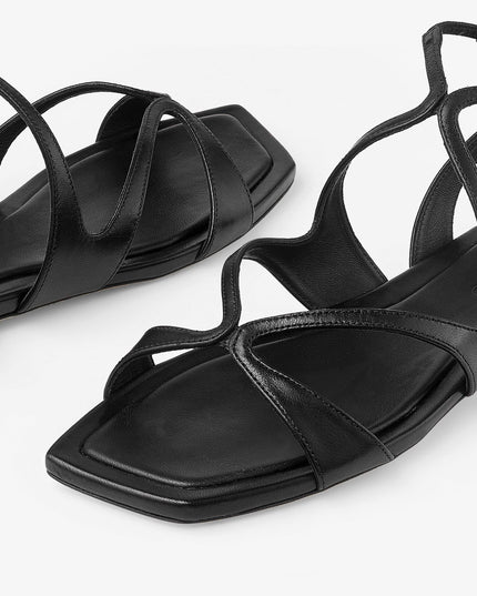 Ayla Flat Black Nappa Leather Flats