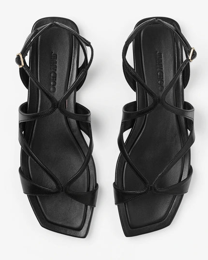 Ayla Flat Black Nappa Leather Flats