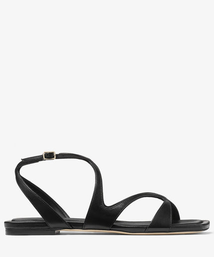 Ayla Flat Black Nappa Leather Flats