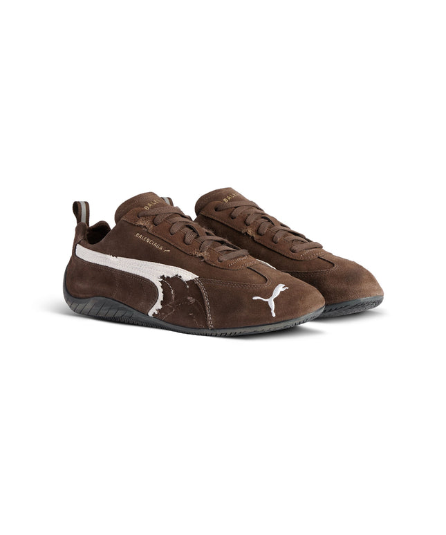 SPEEDCAT SUEDE BALENCIAGA IN BROWN/WHITE/BLACK