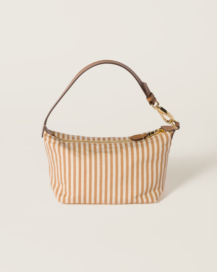Jacquard fabric pouch with logo