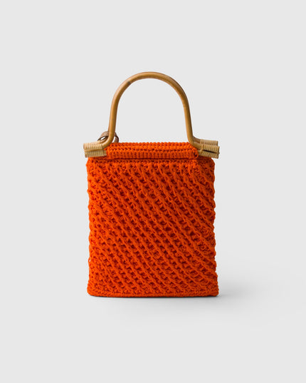 Cotton crochet mini-handbag