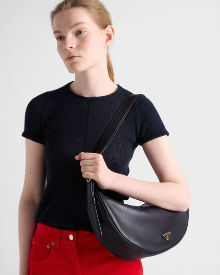 Prada Demi-lune large leather shoulder bag