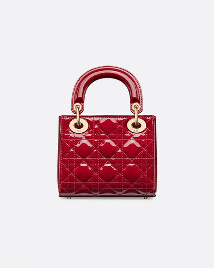 Mini Lady Dior Bag
Cherry Red Patent Cannage Calfskin