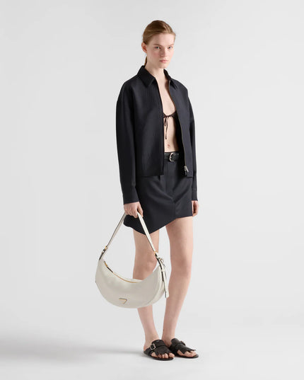 Prada Demi-lune large leather shoulder bag