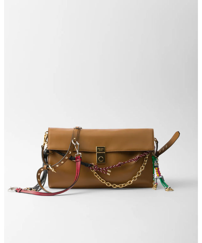Prada Soft Sound small leather shoulder bag with charms