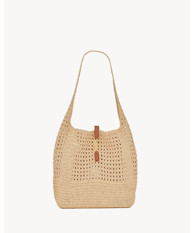 LE 5 À 7 SUPPLE IN RAFFIA CROCHET AND SMOOTH LEATHER
NATUREL