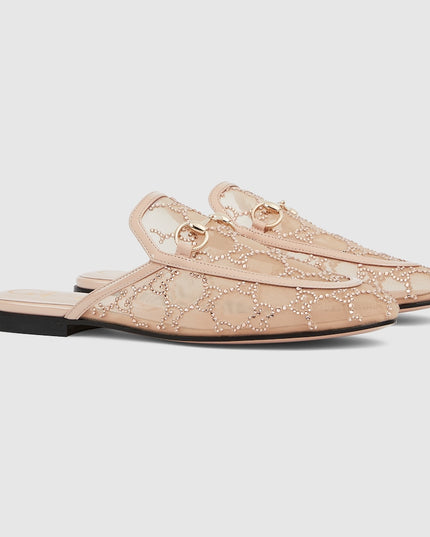 WOMEN'S GG CRYSTAL PRINCETOWN SLIPPER