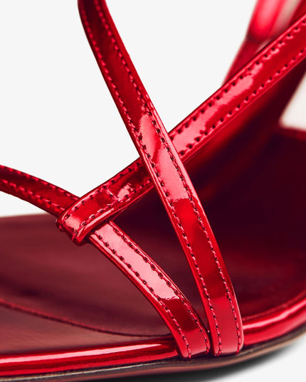 Etana 80 Ruby Red Leather Sandals
