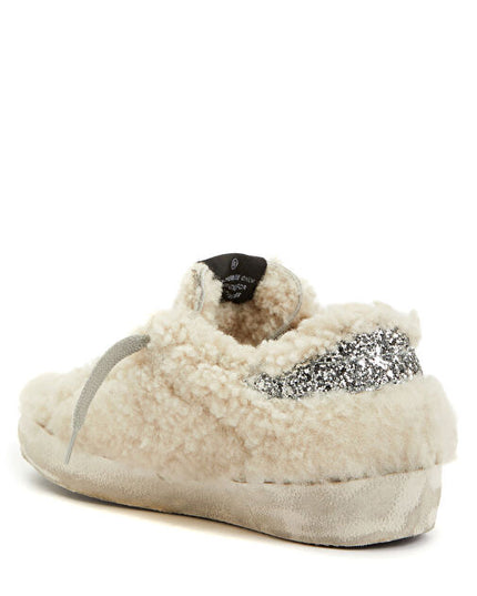 GOLDEN GOOSE
Shearling-panel sneakers