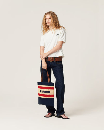 Rafya Efektli Dokuma Tote Bag