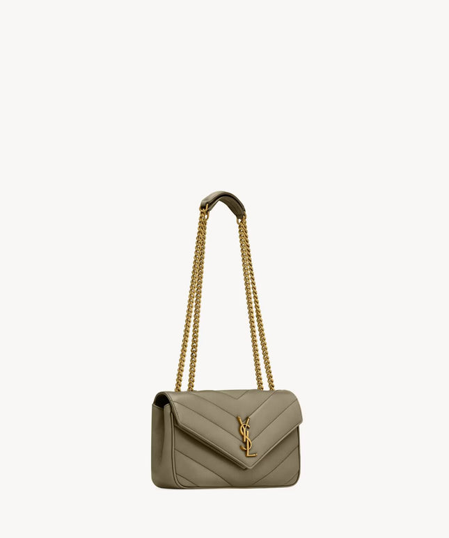 LOULOU SMALL IN MATELASSÉ LAMBSKIN
DARK STRONG MOSS