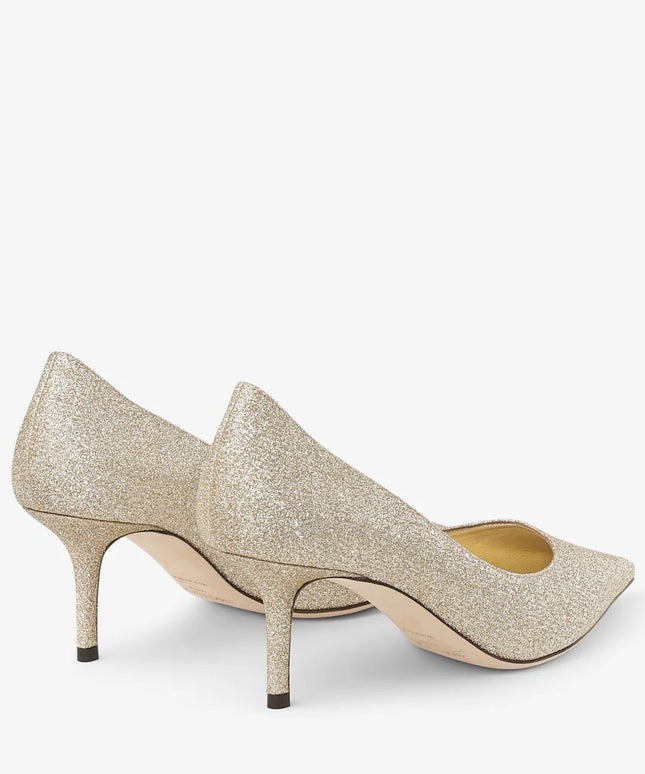 Love 65 Gold Glitter Pumps