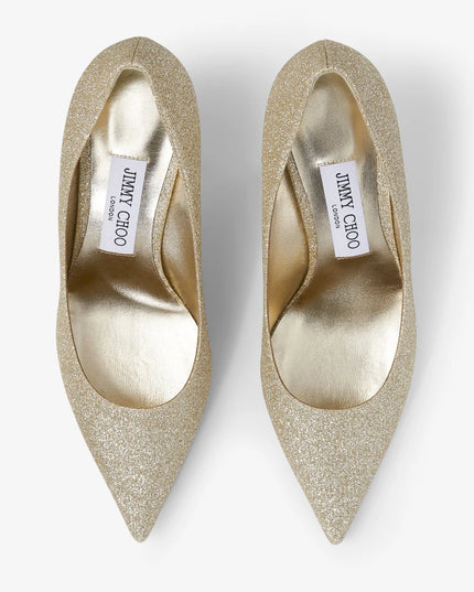 Love 65 Gold Glitter Pumps