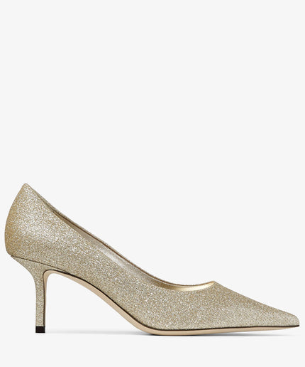 Love 65 Gold Glitter Pumps